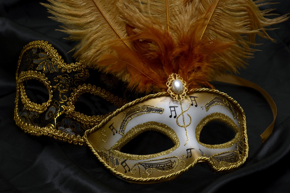 Romance Carnival Mask Close Mysterious Venice